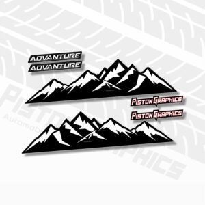 Adventure Mountain Sticker for Cars Pack of 2