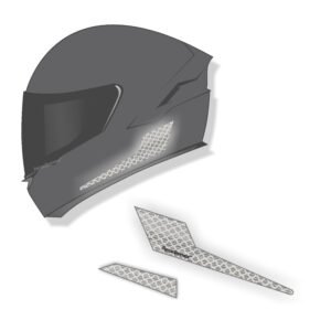 Helmet Reflective Safety Sticker White