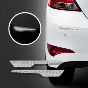 Car Rear Reflective Safety Sticker White