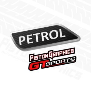 Car Petrol Sticker in Slim Black Color