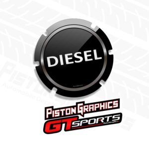 Car Diesel Sticker in Black Elegant Color