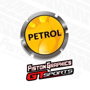 Car Petrol Sticker in Modern Yellow Color