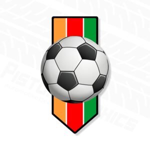Piston Graphics Decorative Sticker Football for car Window Rear