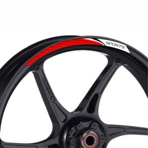 Piston Graphics Reflective Rim Stickers Kit for Motorcycles Rim Decals Graphics Bike
