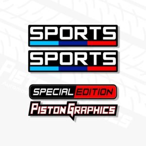 Piston Graphics Sports Sticker for Cars Motorcycle